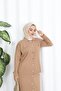 Button Detailed Knitwear Skirt Suit - 4