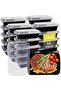 Pack Mel Prep Containers Lids comprtment Plstic Food Storage Boxes Dults