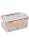 Food Airtight Storage Container Snp Lock Lid Cler Mel Prep Box Fridge & Trvel (beige)