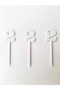 20 Pcs White Number 2 Cupcake Picks - 2 Year Old Birthday Cake Decoration Supplies - 8