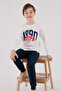 Boy's Crew Neck Printed Single Jersey Ribbed Pajama Set Th03Vlvrpol