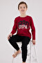 Boy's Crew Neck Printed Single Jersey Ribbed Pajama Set Th03Vlvrpol