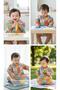 Long Sleeve Wearable Square Teddy Bears Liquid-Proof Activity and Feeding Bib 6-48 Months - 2