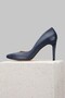 Women's Dark Blue Genuine Leather Size 35-41 Heel Stiletto Shoes