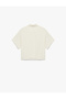 Aerobin Fabric Loose Fit Short Sleeve Shirt with Front Tie Detail - 2