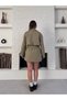 Khaki Oversize Belted Trench Coat - 202510 - 8