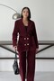 Burgundy Corduroy Jacket Pants Set - 3