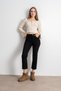 Women's Double Zipper Ribbed Knit Cardigan - Cream - 2
