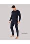 Jiber Men's Black Winter Warm Long Thermal Underwear - Special Packaging-174