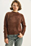 Damenpullover mit Knopfdetail an den Ärmeln, Basic-Strickpullover TK251107 60283668 - 4
