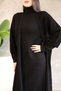 Women's Turtleneck Knitwear Dress and Long Cardigan Double Set-Black - 4