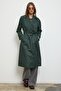 Floriva Long Trench Coat Green - 3