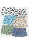 Boy's Boxer Set of 6 Patterned and Printed |   Cotton Soft Texture, Flexible Waistband, Daily Comfortable Underwear - 2