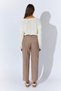 Women's Mink Waist Buttoned Double Stitched Trousers - 5