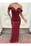 Trend Band Kol Velvet Fish Dress Bordo 583198 - 4