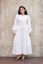 White Seersucker Mother-Daughter Dress Combination (Sold as Single) - 2