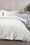 Lumbeck Double 100% Cotton Duvet Cover Set - Dark Pink