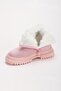 Girl's Pink Fur Boots - 5