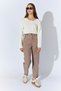 Women's Mink Waist Buttoned Double Stitched Trousers