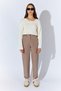 Women's Mink Waist Buttoned Double Stitched Trousers - 3