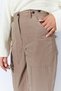 Women's Mink Waist Buttoned Double Stitched Trousers - 4