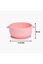 5-Piece Silicone Baby Feeding Set Pink (Divided Food Plate, Leak-Proof Bowl, Spoon, Cup, Bib) - 4