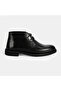 Men's Black Lace-Up Leather Boots - 2