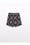 Girl's Embroidered Shorts - Black
