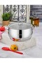 Lara 26 cm Stainless Steel Deep Pot with Glass Lid