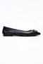 Aaron Women's Genuine Leather Ballet Flats Black Color-Match Leather Lining - 5