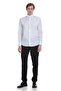 White Comfort Fit Horse Collar 100% Cotton Long Sleeve Groom Shirt - 8