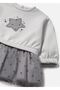 Baby Girl Tulle Printed Dress Gray 2912 - 5