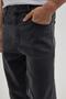 Men's Regular Fit Loose Fit Denim Washed Effect Stretchable Gray Jean Denim Pants - 3