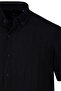 Black Comfort Fit Striped Button down Collar 100% Cotton Short Sleeve Casual Shirt - 2