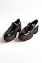 Brown Patent Leather Thick Sole Women's Loafer P7014 - 6