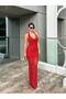Beaded Sequin Special Design Maxi Length Degaje Collar Dress - 6