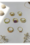 7-Piece Enamel Butterfly Flower Ring and Knuckle Ring Set - 2