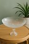 Frost Glass Fruit Bowl – Stylish Glass Presentation Bowl with Floral Pattern |   Modern Living Room and Table Decoration - 3