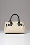Women's Kosta Leather Shopper Bag Straw-Black - 4