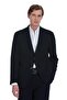 Navy Blue Slim Fit Mono Collar Casual Suit - 2