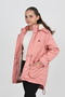 Girl's Hooded Fleece-Lined Warm Long Winter Comfortable-Stylish Coat - 3