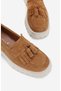 Women's Taba Suede Genuine Natural Leather Size 36-41 Tassle Heel Loafer Shoes - 4
