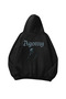 Agony Printed Black Oversize Unisex Hoodie Sweatshirt