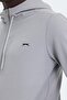 Comfortable Hooded Zippered Tracksuit Set Gray Tracksuit - 4