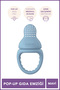 Pop up Food Pacifier Blue