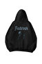 Fadewalk Printed Black Oversize Unisex Hoodie Sweatshirt