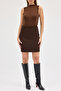 Women's Brown Cashmere Skirt - 5