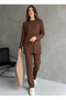 Cotton Corded Fabric Women's Blouse and Pants Two-Piece Set - 7
