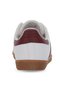 Women's Lace-Up Casual Shoes White Burgundy - 6