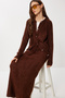 Soft Textured Cardigan Skirt Knitwear Set Lki̇0044 Brown - 3